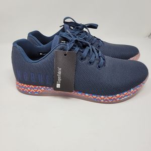 NoBull SuperFabric Navy/Pattern Trainers Mens 11